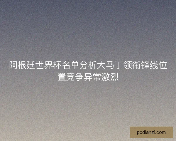 阿根廷世界杯名单分析大马丁领衔锋线位置竞争异常激烈 阿根廷世界杯名单分析大马丁领衔锋线位置竞争异常激烈